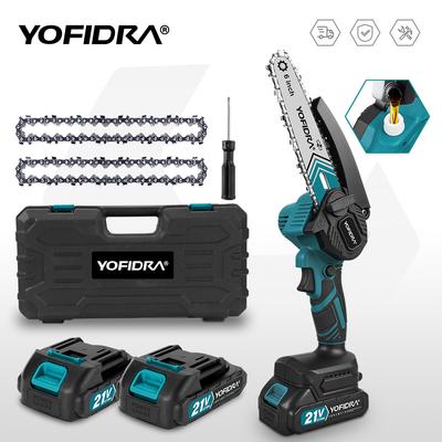6 Inch Chain Saw Cordless Electric Saw Woodworking Garden Cutting Pruning Chainsaw Power Tool For Makita 21V Battery Pin