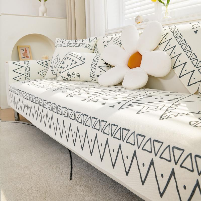 

Подушка для дивана из хлопка и льна, подушка из ткани с принтом в богемном стиле, универсальный противоскользящий чехол для дивана на все времена, полотенце для дивана 70*70cm