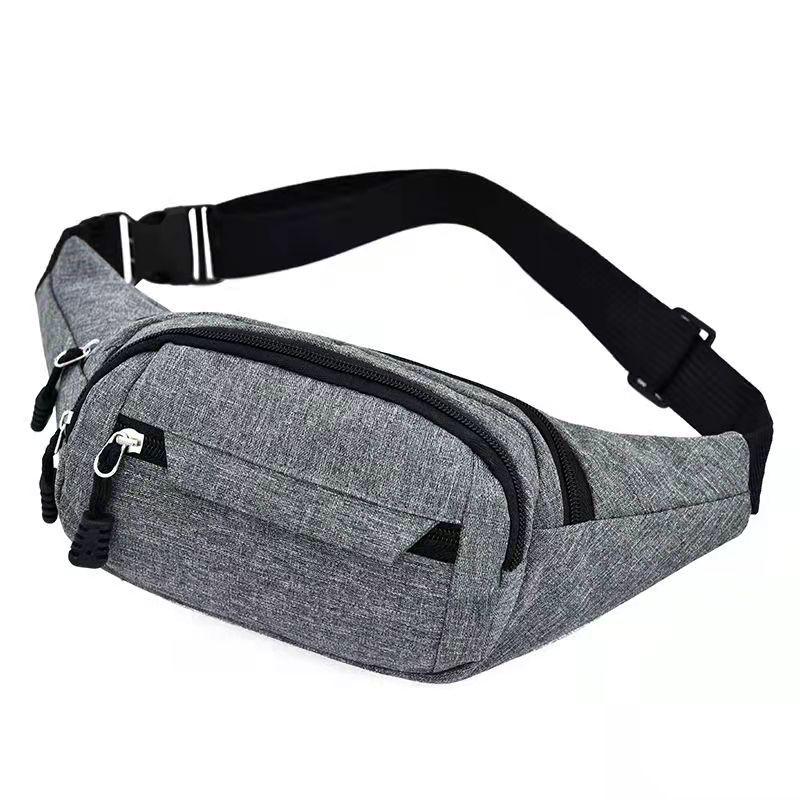 

Unisex Waterproof Waist Pack for Outdoor Sports, Large Capacity and Wear-Resistant, Ideal for Phone, Work, and Cashier Use. сірий колір