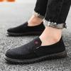 New men's flat shoes board shoes solid color breathable mesh board shoes casual versatile trend men's shoes