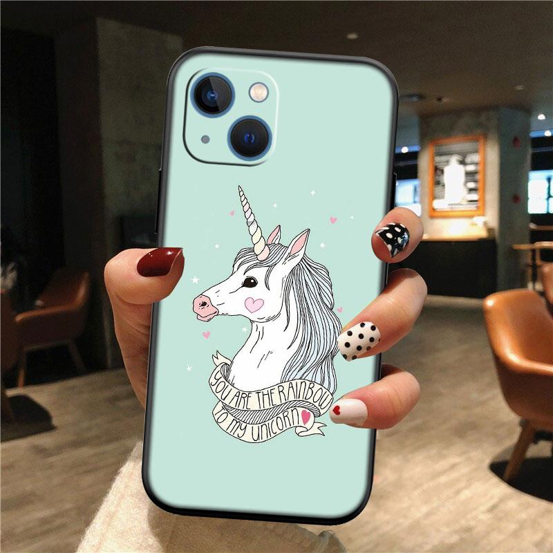 IK21 Cartoon Unicorn Phone Case for OPPO A40 A60 A80 A15 A16 A16K A12 A17 A17K A54 A54S A53 A53S A55 A56 A57 A98 F23