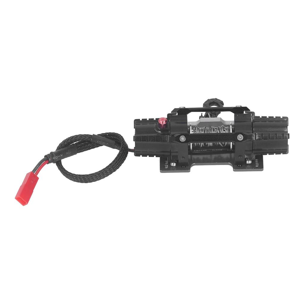RC Winch Aluminum Alloy Electric Dual Motor Simulated Winch for SCX10 90046 D90 1Celsius10 RC Car 6 to 8V