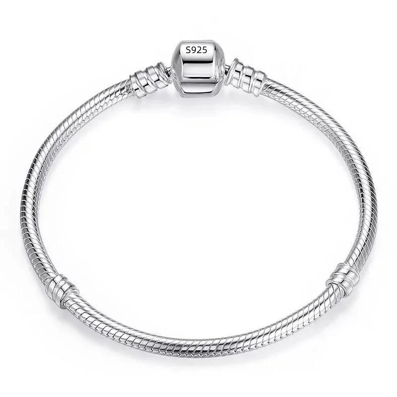 High quality bracelet 925 silver classic bucket buckle bracelet fit original charm beads DIY women's jewelry Gifts