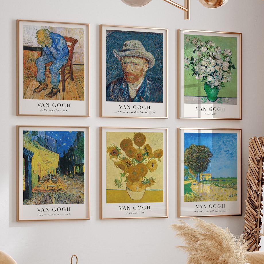 Vincent Van Gogh Writings Prints and Posters Great Work The Starry Night Canvas Painting Decorations for Living Room Wall Art