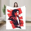 Pop King MJ Blanket Velvet Summer Air Conditioning Breathable Lightweight Thin Throw Blankets for Home Travel Rug Piece