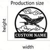 Customizable Metal Bird Sign Personalized Surname for Home Garden Door Party Hot Sale