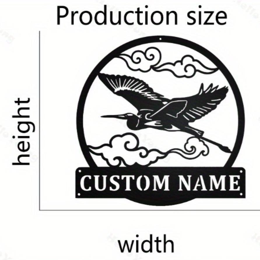 Customizable Metal Bird Sign Personalized Surname for Home Garden Door Party Hot Sale