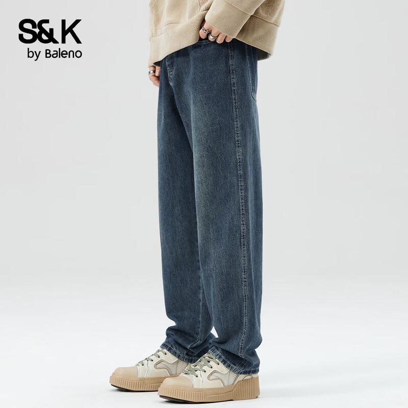 Baleno Men's S&K Retro Straight-Leg Jeans