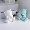 3D Cute Bear Silicone Mold Creative Holding Doll Little Bear Chocolate Candy Molds Kitchen Baking Cake Decor Candle Soap Mould