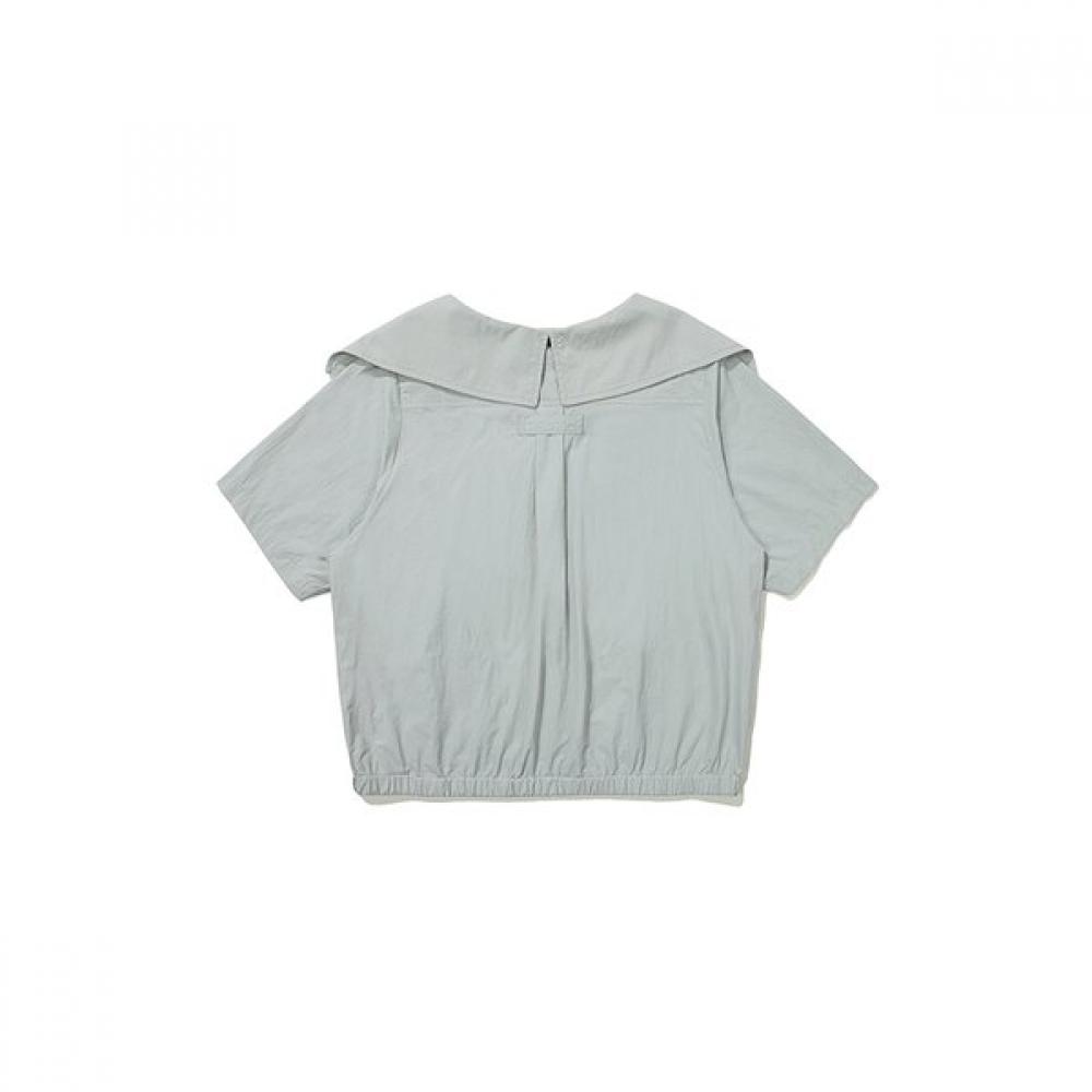 Women S Anorak   Sailor Collar Short Sleeve  Khaki 