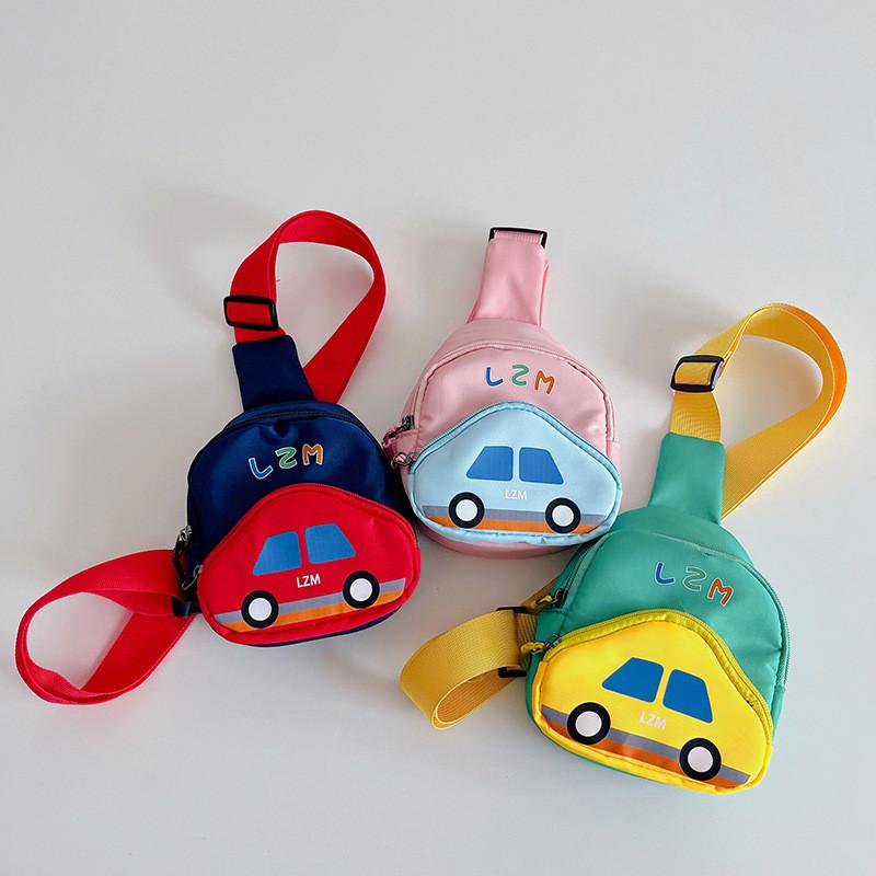 Car Pattern Childrens Canvas Backpack Fun Style School Weekend Bags Outings