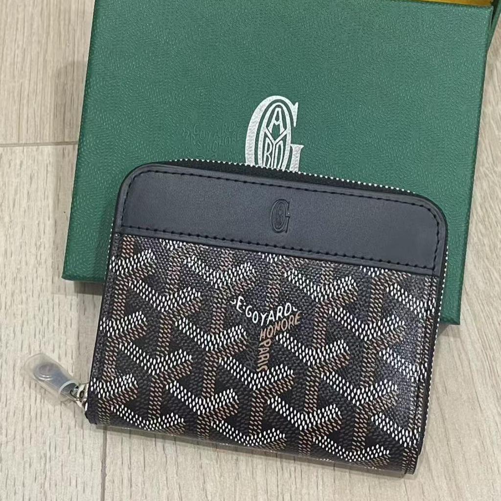 Goya Goyard Unisex Wallet: Multifunctional Short Zip Wallet, Business Card Holder, Coin Purse