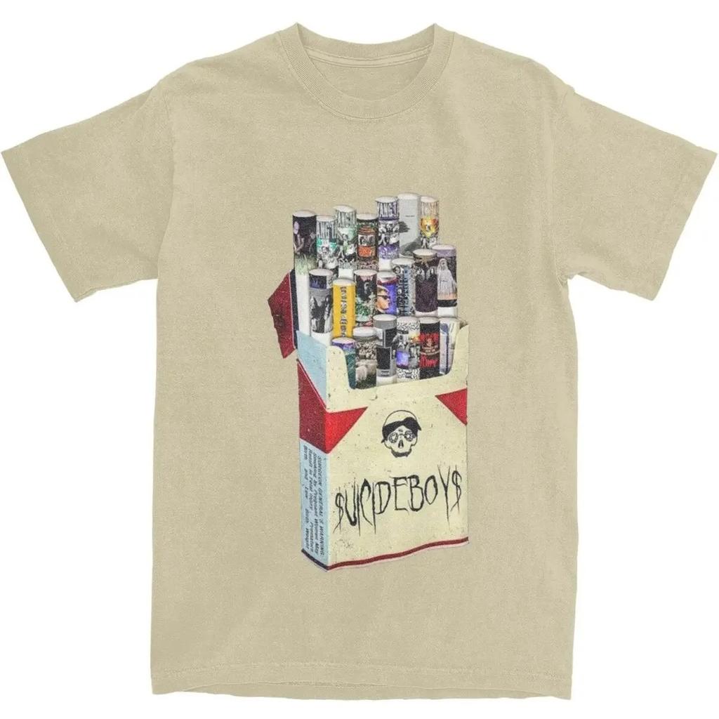 Fantastisches Vintage Suicideboys Zigarettenalbum T-Shirt Herren Damen Reine Baumwoll-T-Shirts Shirt Neuankömmling Übergroßes hochwertiges weiches T-Shirt