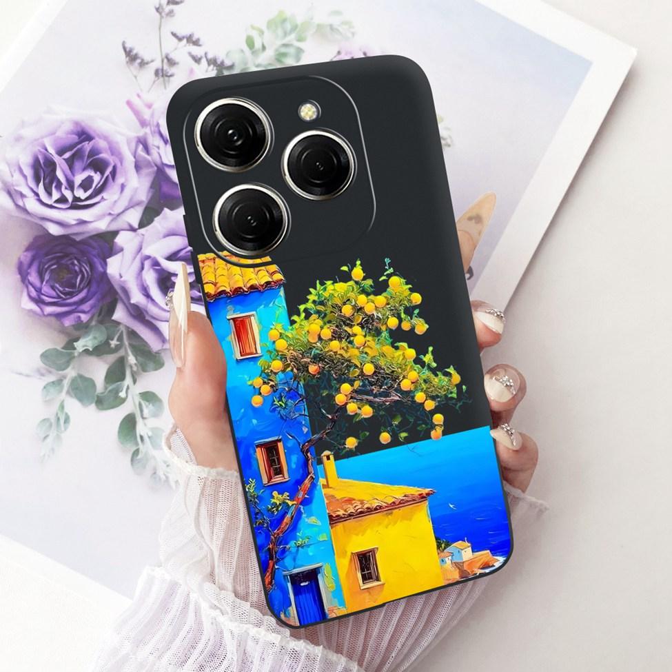 Case For Tecno Spark 20 Pro Cover KJ6 Cute Cat Fashion Butterfly Painted Casing For Techno Spark 20 Pro Bumper