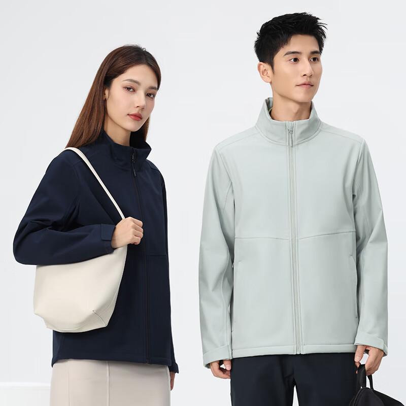 FengXun Executive Stand Collar Fleece-Lined Softshell Jacket