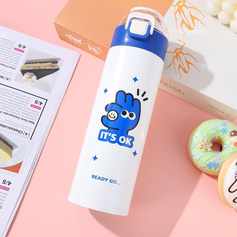 Water Bottle Thickened 111 Double Drink Bounce Cup Vacuum Double Layer Thermos Cup Portable Water Cup Gift Cup