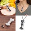 2Pieces Pet Memorial Urn Pendant Necklace with Bone Shape and Paws Print Design Ashes Holders for Valued Memory
