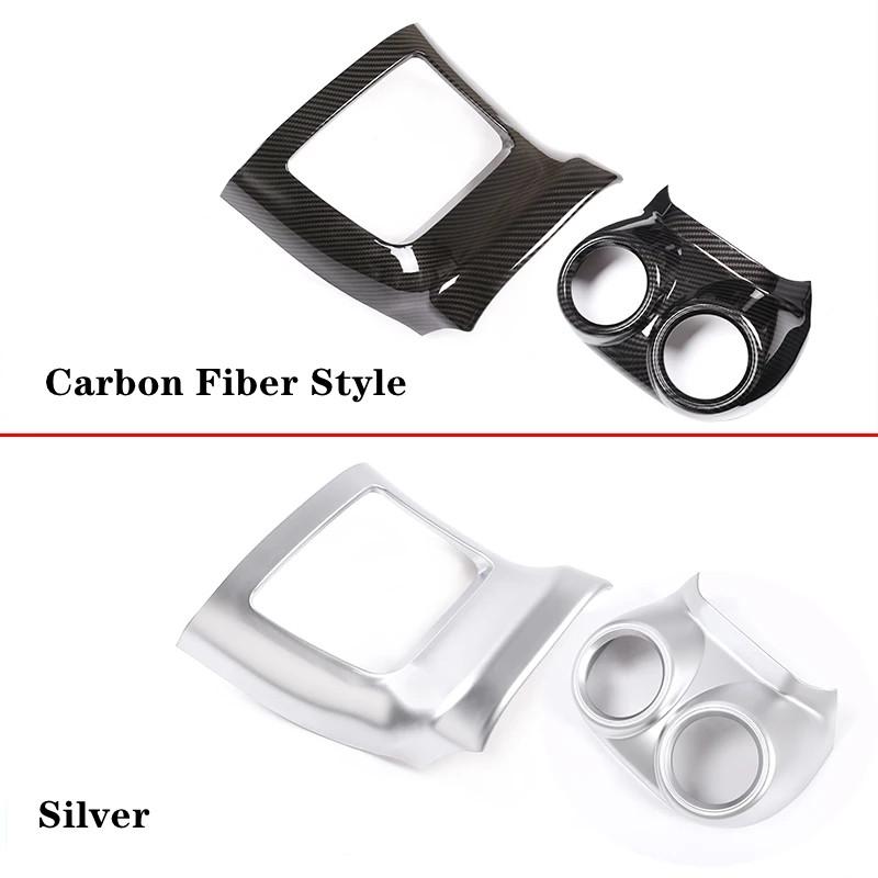Carbon-Faser-Stil, dekorativer Rahmen für die hintere Auspufföffnung, passend für Alfa Romeo Stelvio 2017– Auto-Innenraum
