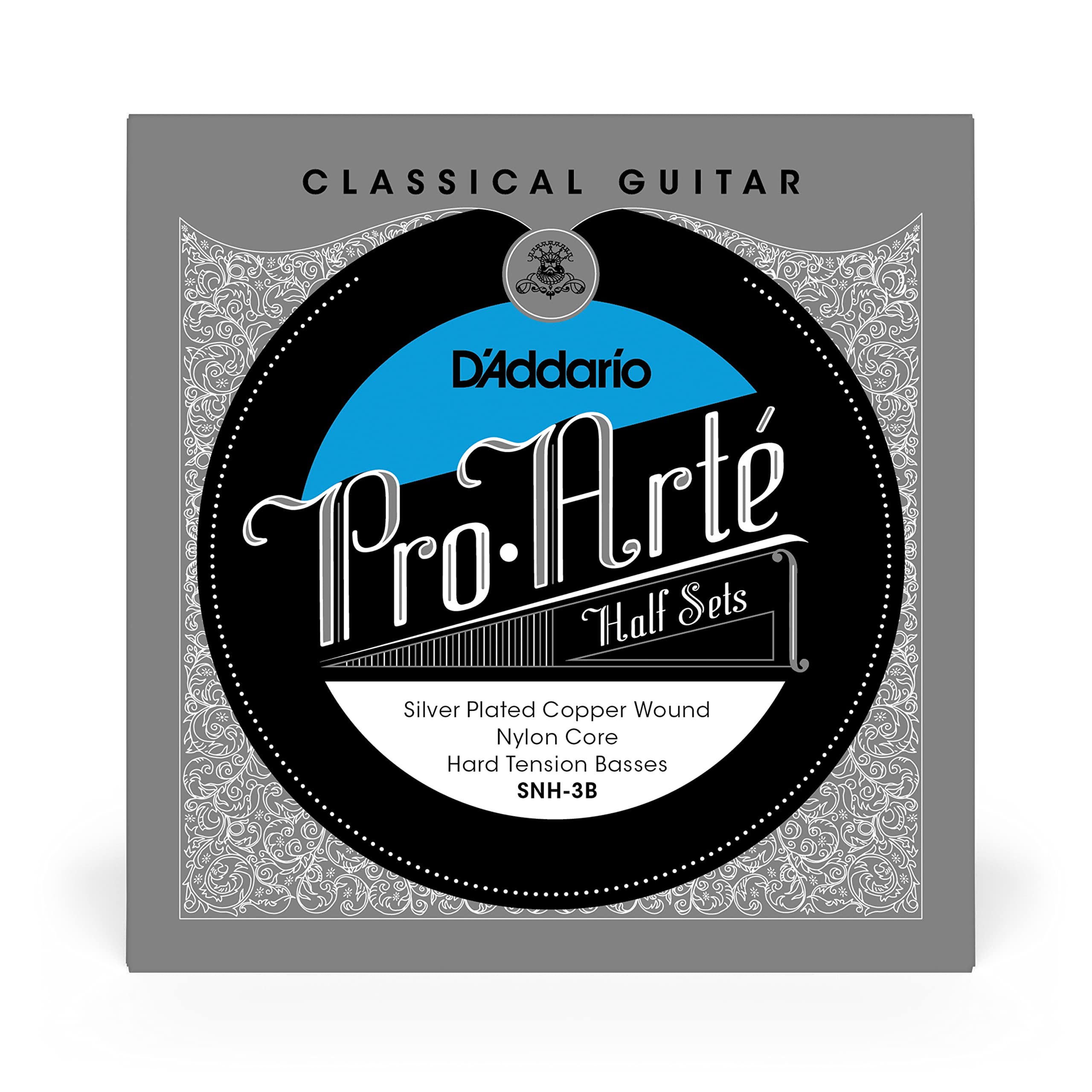 

D Addario ProArte Classical Guitar Strings, Half Set, Nylon Core, Silver Plated, Copper Hard, SNH-3B