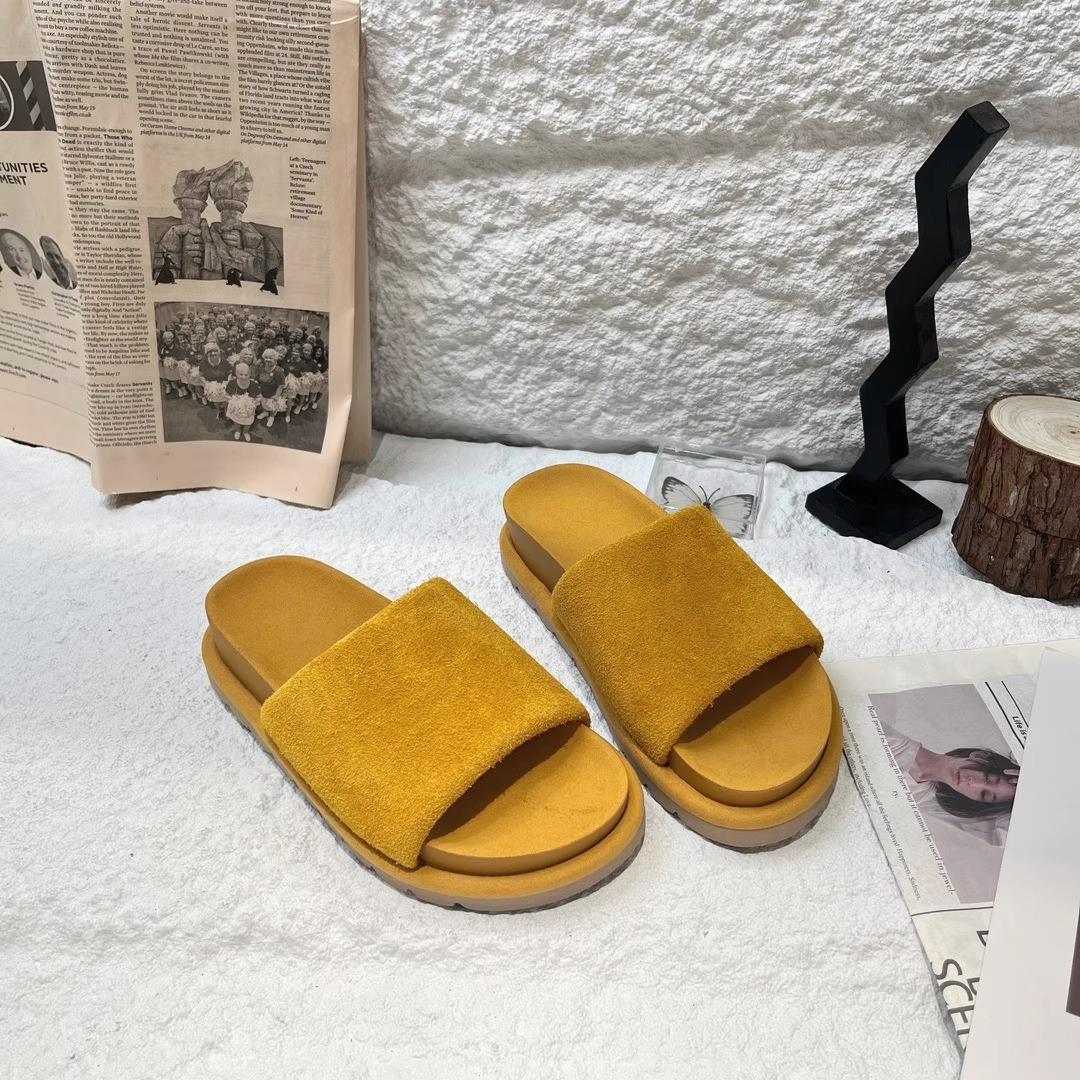 

Женские шлепанцы с леопардовым принтом 2025 лето новый корейская версия для улицы сандалии на одном ремешке ленивые шлепанцы на плоской подошве универсальные пляжные шлепанцы 40 жёлтый