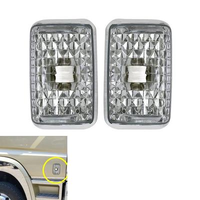 Mitsubishi Fuso 17 Super Great Bluetex Super Great 07 Super Great Plated Door Side Marker Left & Right Set (White)