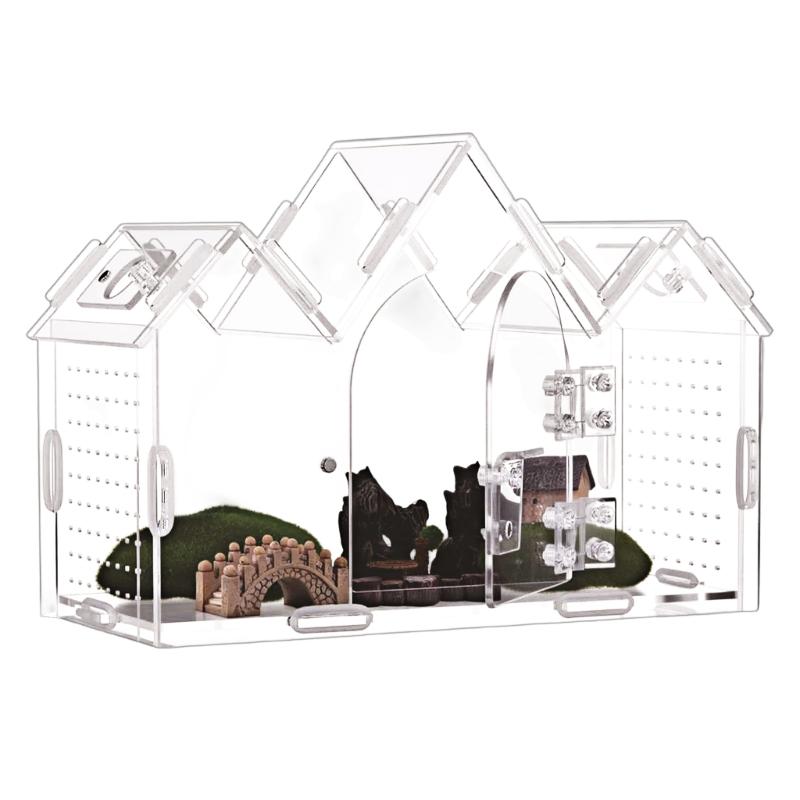 

Transparent Acrylic Reptiles Breeding Box with Ventilation Holes for Clear Viewing and Pet Safety Healthy Environment 1