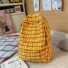 Vintage Plaid Student Schoolbag Women's Large Capacity College Style Backpack