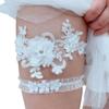 2 Stücke Hochzeit Strumpfband Strass Stickerei Floral Sexy Strumpfbänder Frauen/Weiblich/Braut Oberschenkel Ring Braut Spitze Bein Ring Schleife