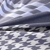 Simple Geometric Pattern Bed Sheet Set 100% Cotton Skin Friendly Flat Sheets with Pillowcase Thickened Queen Size Bedding Set