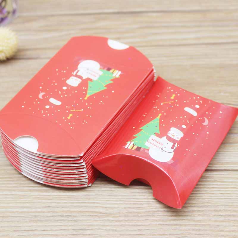 10pc9x7x2.5cm kraft Paper Box Pillow Shape Candy Box Wedding Favor Gift Boxes For Home Baby Shower Kids Birthday Party Supplies