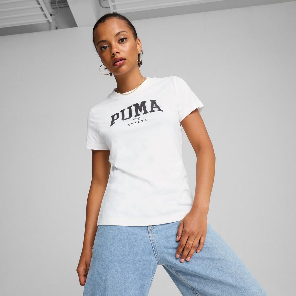 Puma SQUAD GRAPHIC women's T-shirt white 68153702 r S