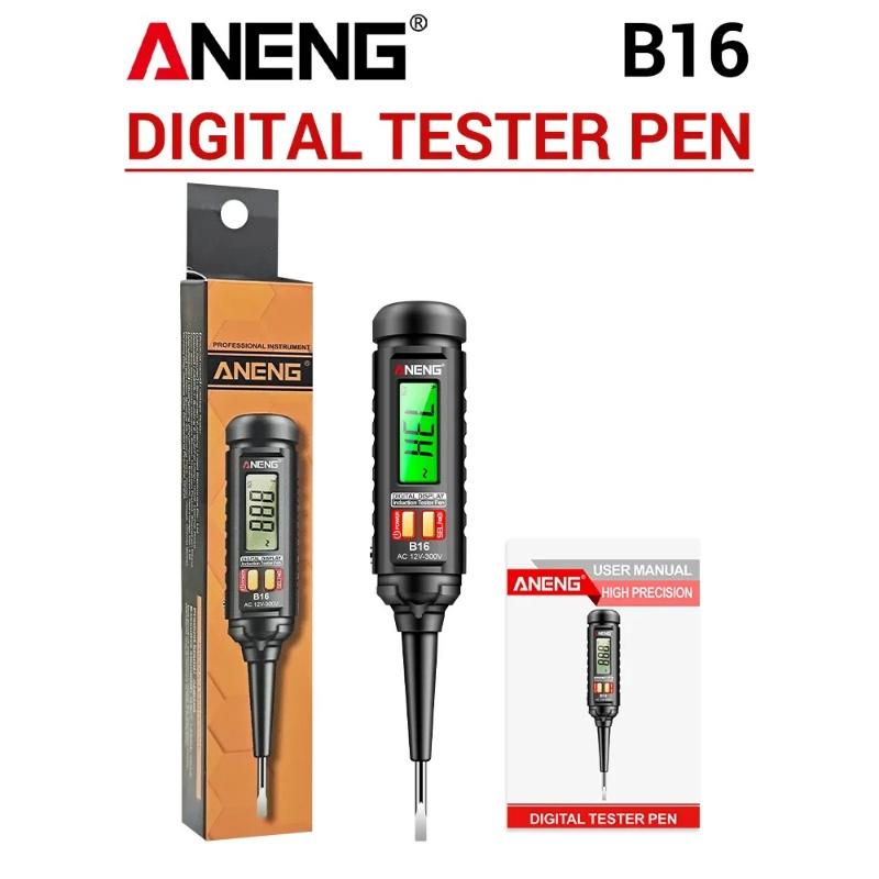 New High Precision ANENG B16 NonContact Voltage12V To 300V with LCD Backlight Flashlight Sound Light Alarm Auto Power Off for Electrician Testing Tool
