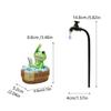 Frog Garden Decor Resin Animal Collectible Figurines Frog Bathing Sculptures Garden Statues Ornaments For Home Patio Yard Lawn