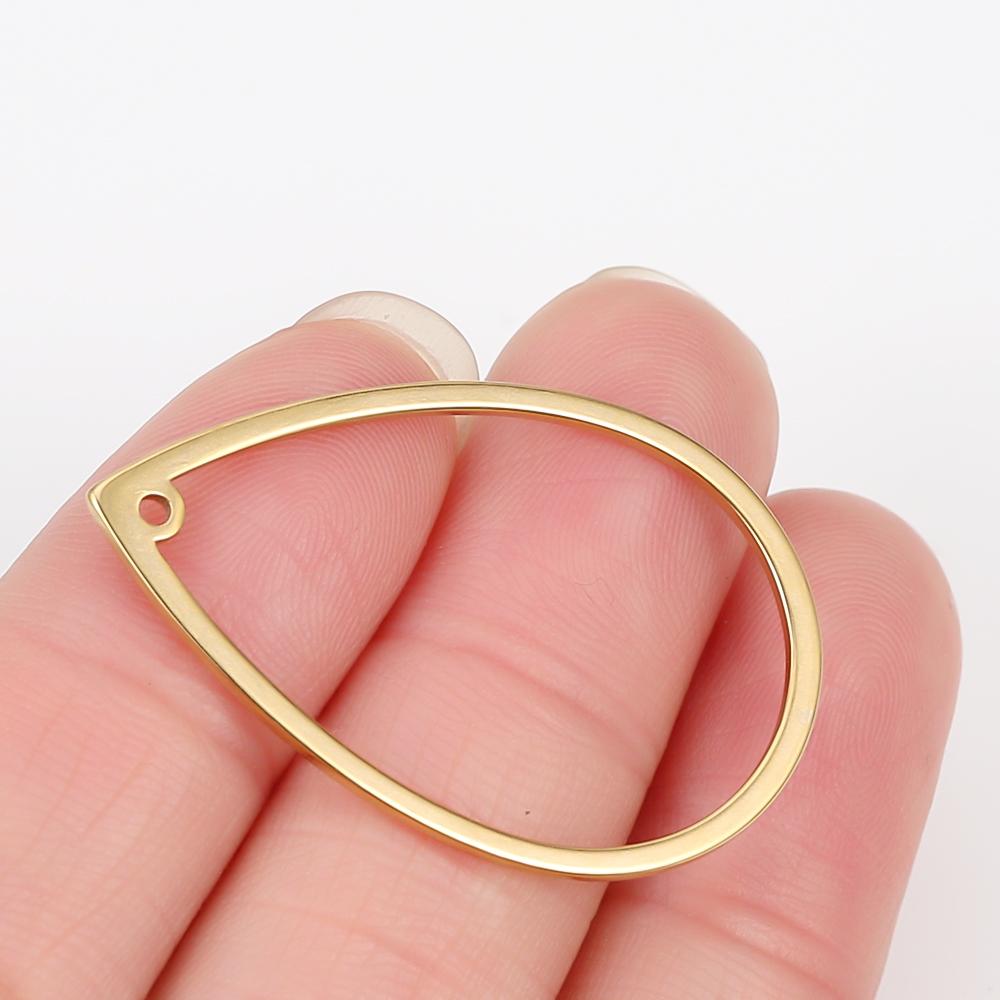 10pcs Stainless Steel Earrings Charms Connectors for DIY Jewelry Making Accessories Ear Hooks Findings Crafts Wires Accessories