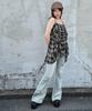 WEGO Drawstring Cami Size Black Check Women's Dress, Girly, Fall/Winter, F,