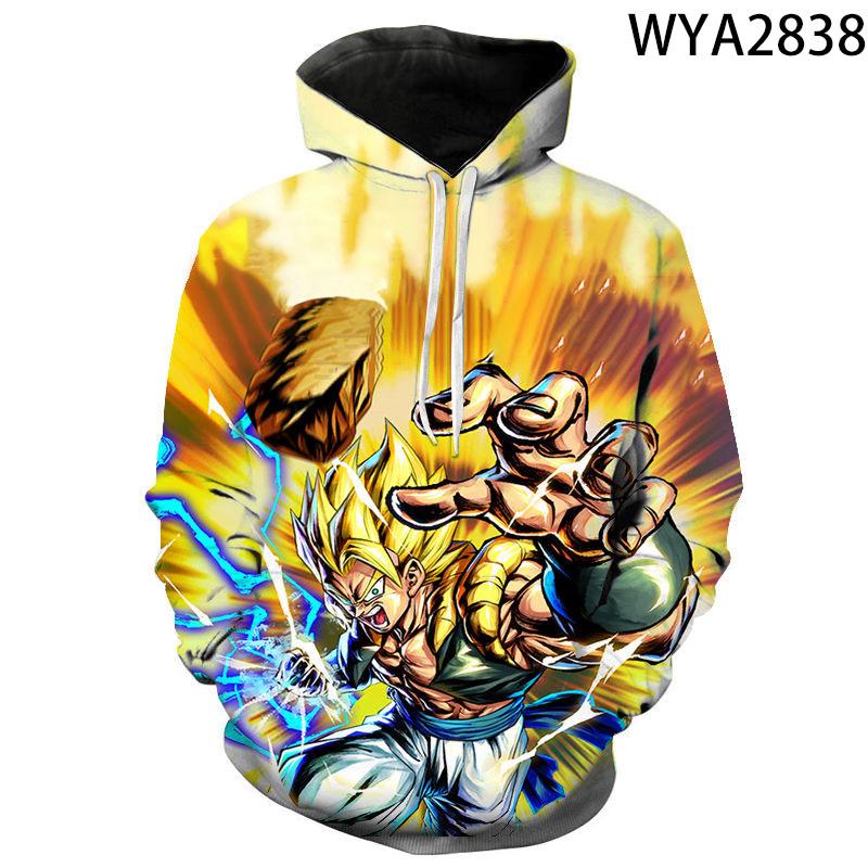 Cartoon Anime Boy Girl Kids Dragon Long Sleeve Sweatshirts DBZ 3D Printed Hoodies Pullover Men Women Children Streetwear Jacket