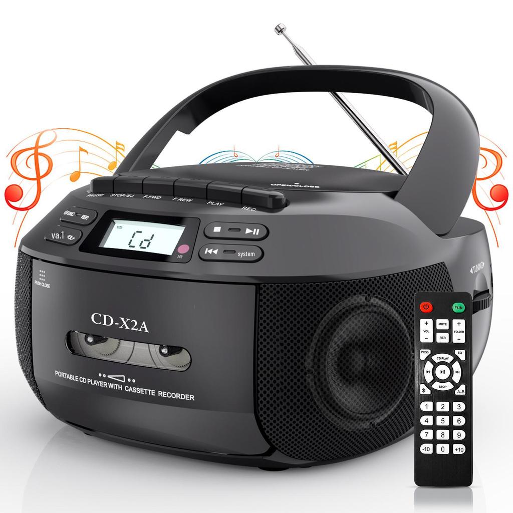 Grenzüberschreitende Bluetooth Boombox: CD/USB/Radio/MP3-Player
