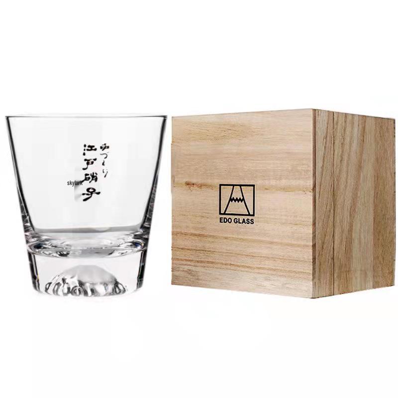 Japanischer Mount Fuji Glasbecher: Kreativer Becher mit Schneekappe für Tee, Milch, Whiskey oder Bier