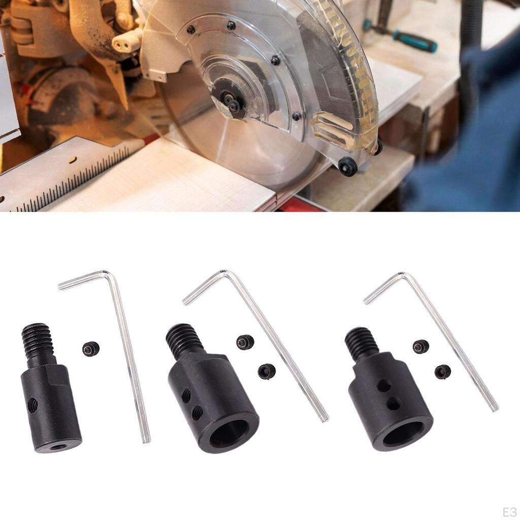 5 Set Angle Grinder Motor Shaft Connector M10 Thread Converter Alloy Steel for Saw Blade with L