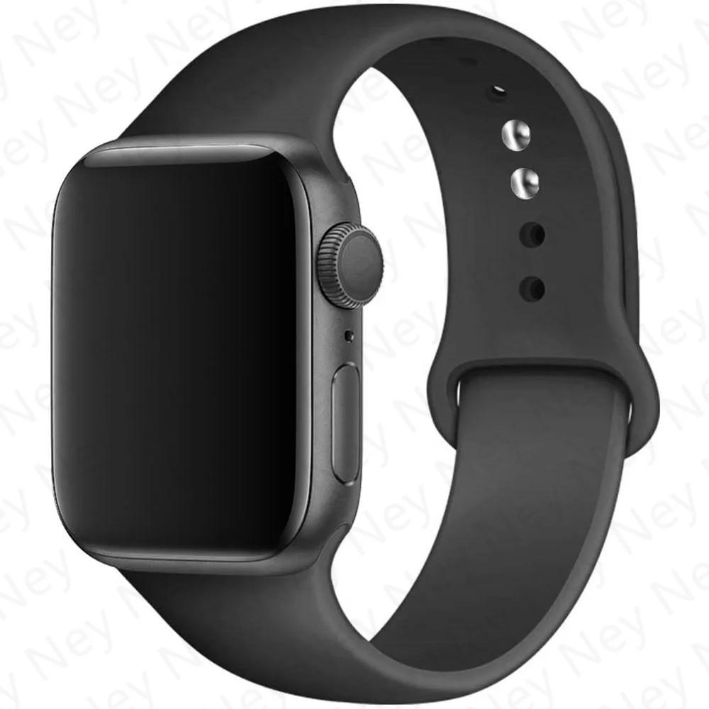 Silikonový řemínek pro Apple Watch 44mm 40mm 49mm 45mm 41mm 38mm 42mm Correa Belt Bracelet pro Apple Watch Series 9 8 7 6 5 3 SE Ultra 2