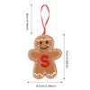A-Z Gingerbread Man Doll Christmas Decoration Pendants Xmas Tree Hanging Ornament Christmas for Home New Year Kids Gift