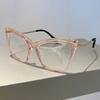 Oversized Cat Eye Eyeglasses Fashion Vintage Blue Light Blocking Eyewear  Trendy Non-prescription Glasses for Women