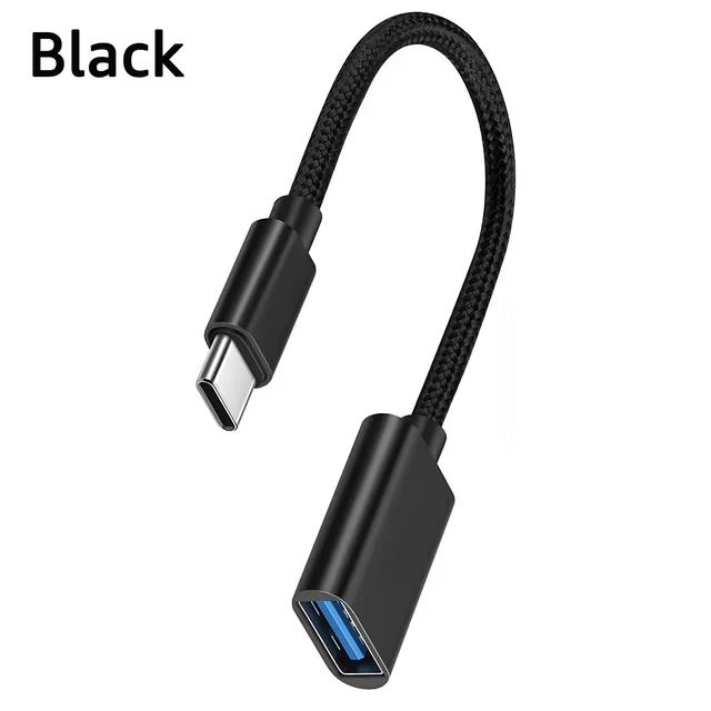 

OTG USB to Type C Adapter Type C Cable Adapter Connector for Xiaomi Samsung S20 Huawei OTG Data Cable Converter for MacBook Pro чёрный