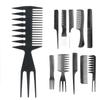 10pcs   Set Professional Hair Styling Combs Salon Barber Combs for Different Functions