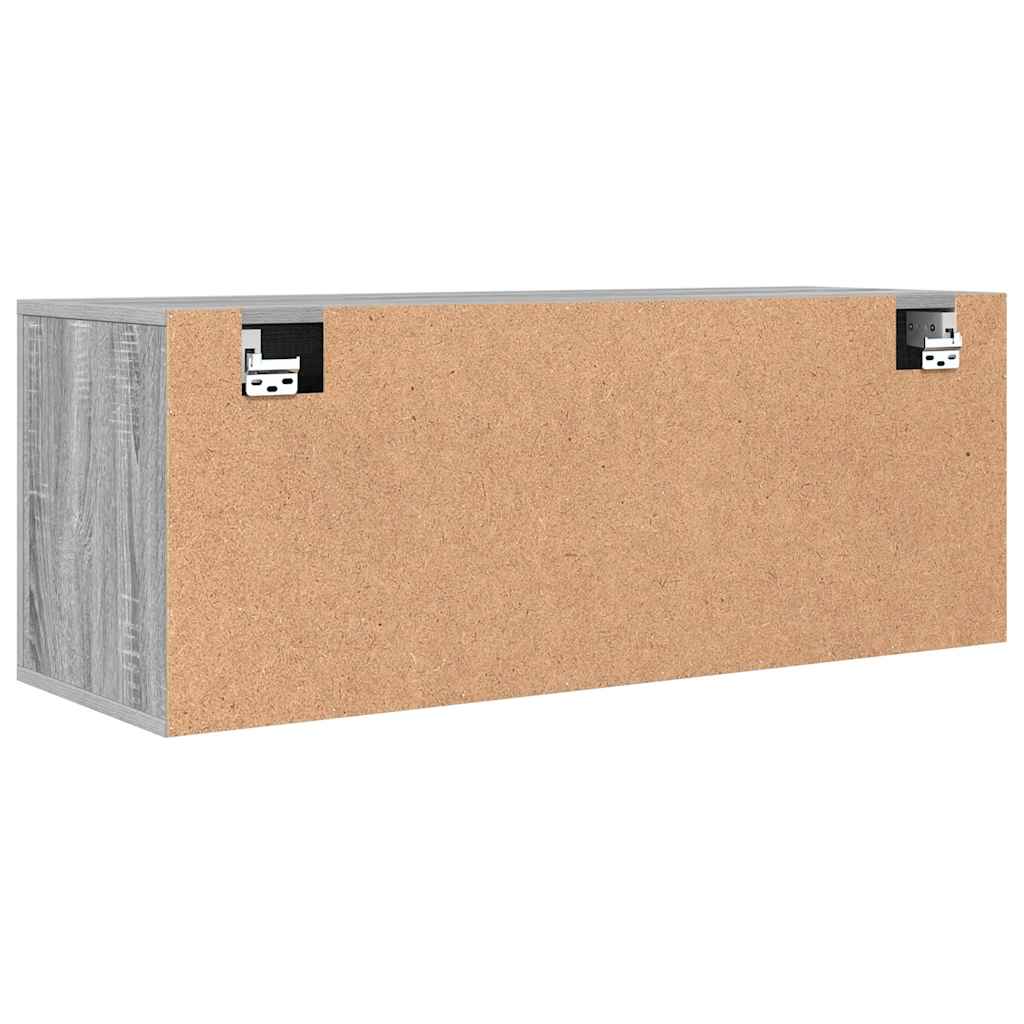 Wall Mounted Shoe Cabinet Gray Sonoma 100x35x38 cm Particleboard