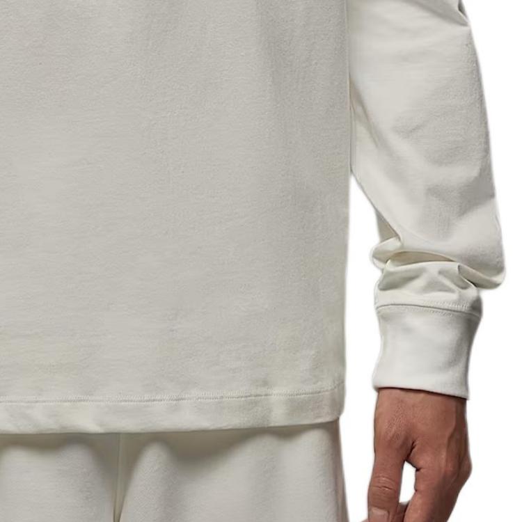 Jordan T Shirts Men's Sail White Crew Neck Moderate IM3387-133