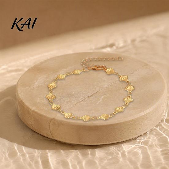 Dainty Shell Bracelet Gold Boho Ocean for Women, Minimalist Mini Metal Scallop Beach Vacation Accessories Bracelet, Summer Jewelry Vacation,