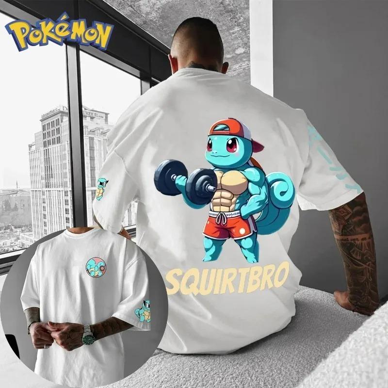 Summer Trend Streetwear Men T-shirt Relaxed Fit Design Cartoon Bear Pattern 100% Pure Cotton Soft Material Fashionable Versatile