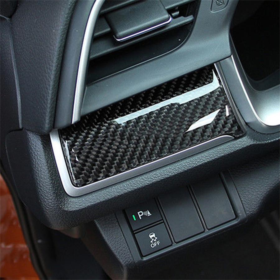 Carbon Fiber Center Dashboard Console Cover Trim Sticker For Honda Civic 2016-19 RHD
