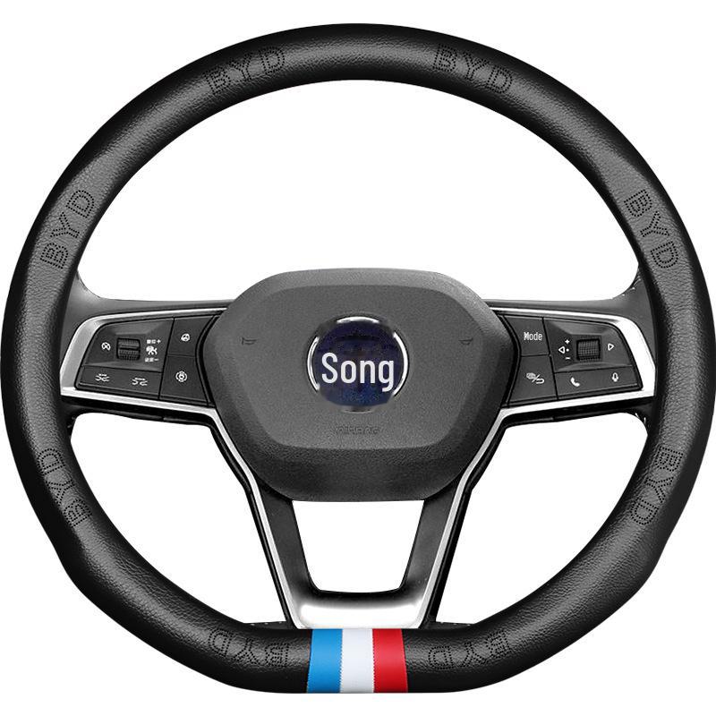 Leather Steering Wheel Cover for BYD Song Pro, Song MAX, Tang, Qin Pro, Han, Yuan, Song PLUS Models